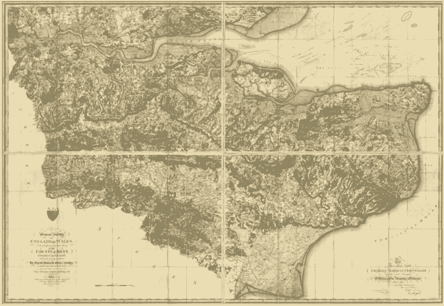 Kent by William Mudge in 1801, provided by www.brilliantmaps.com