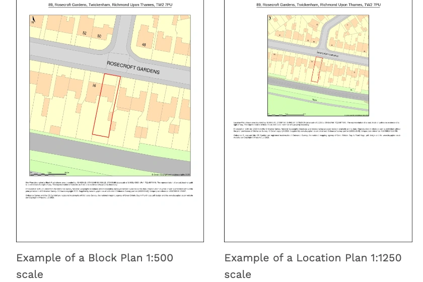 Site and location plan examples