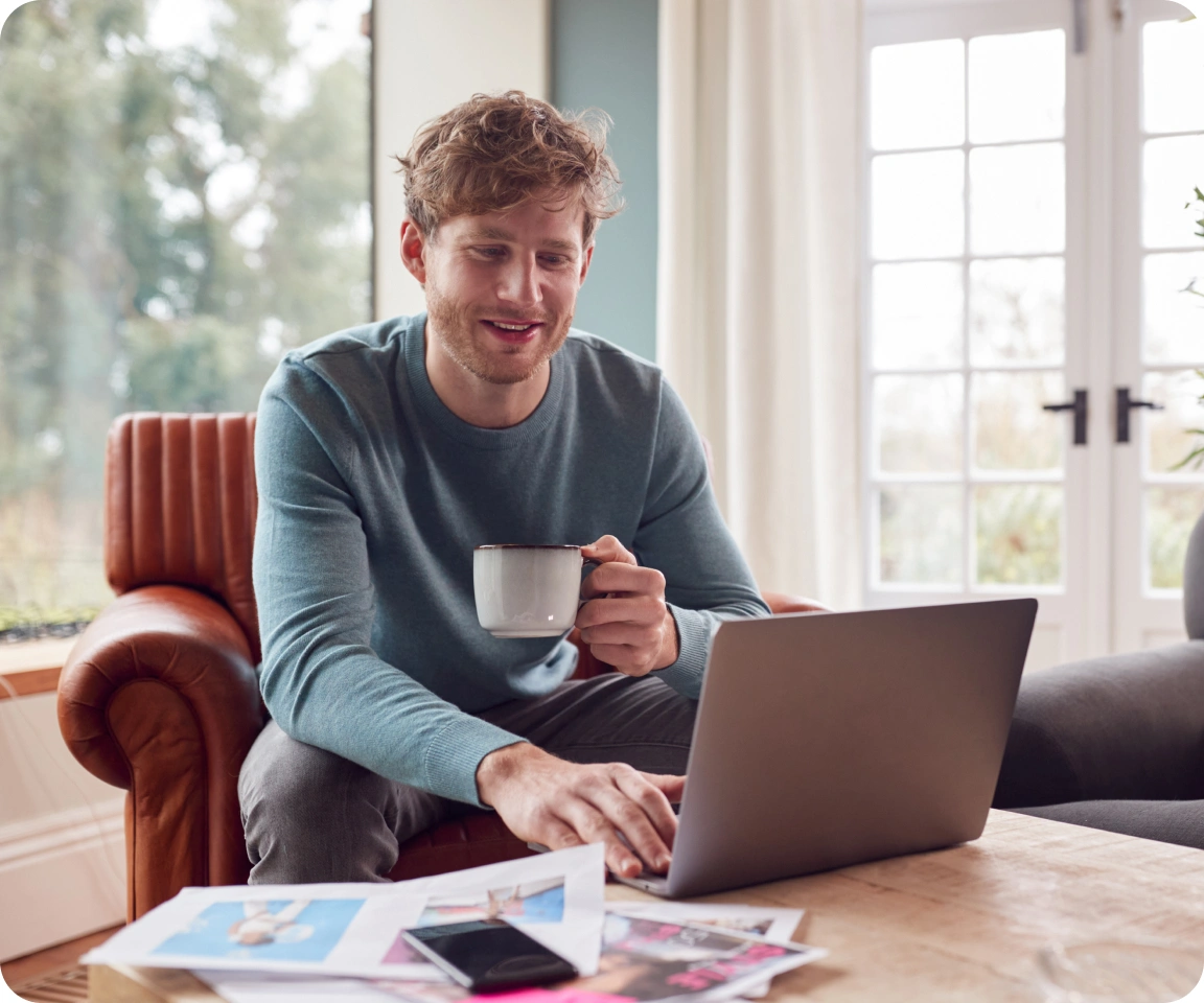 man with laptop