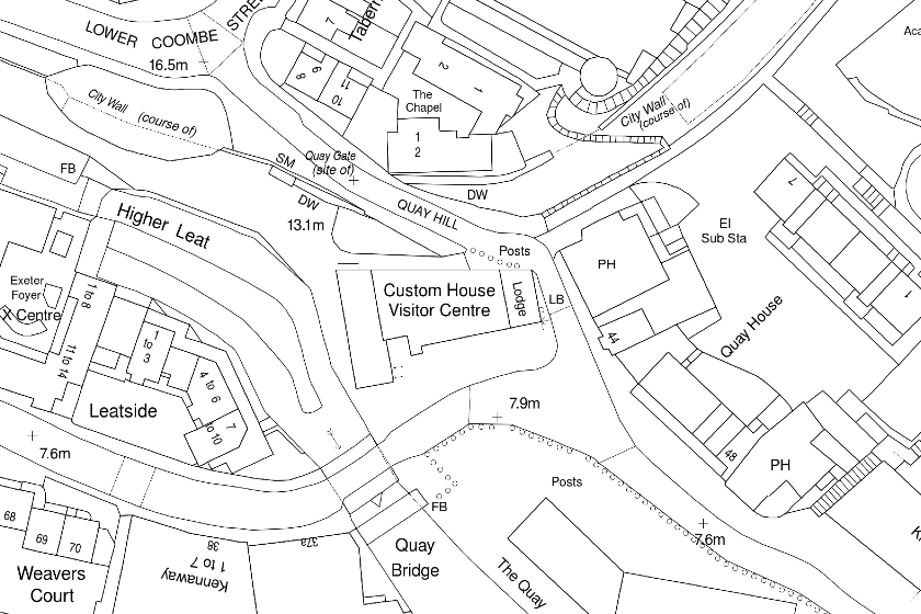 OS MasterMap® in black and white format