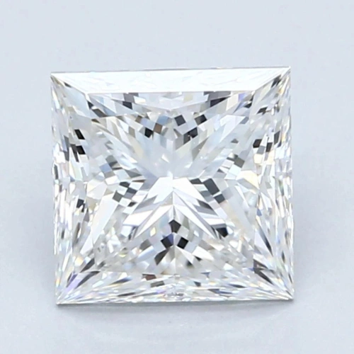 2.5 carat E color princess cut diamond