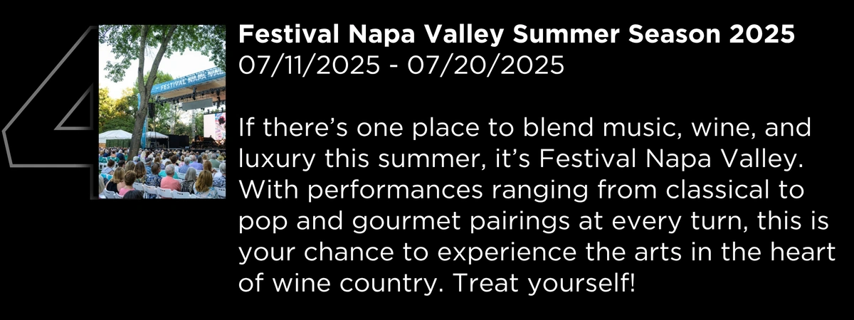 Festival Napa Valley Summer Season 2025