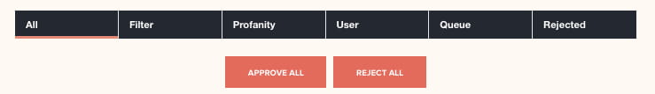 Approve or Reject Filtered Social Media Posts