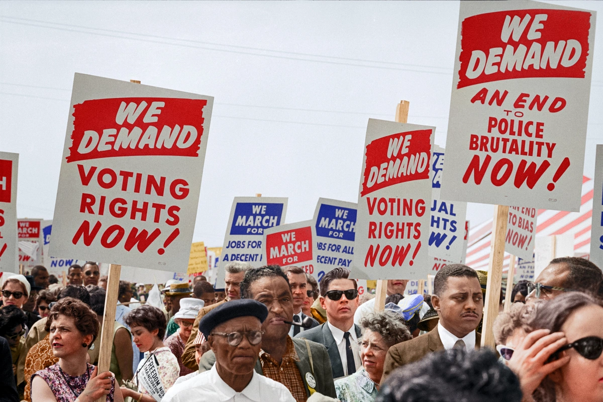 Black history month - equal rights protest