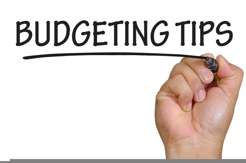 hand writing budgeting tips