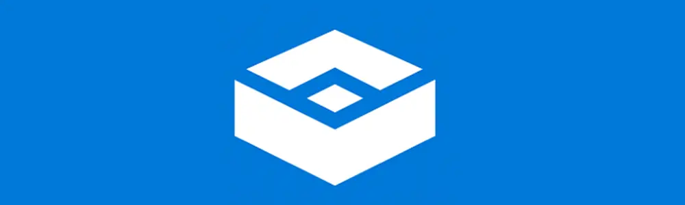 sandbox logo on blue background