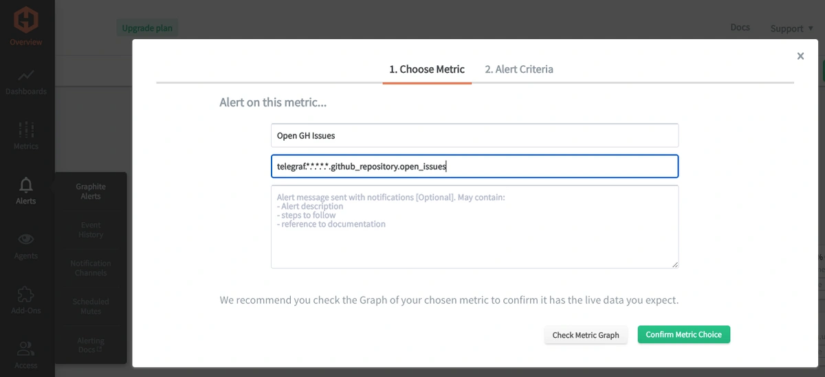 Maintain Code Quality Using Telegraf and MetricFire to Monitor GitHub - 5