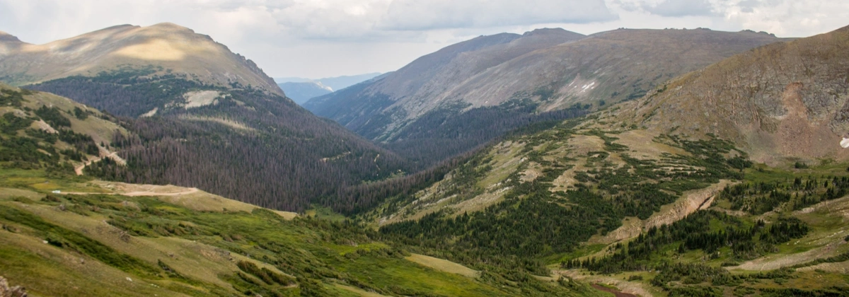 View for Old Fall River Road trail near Loveland, CO