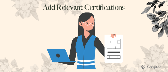 Add Relevant Certifications
