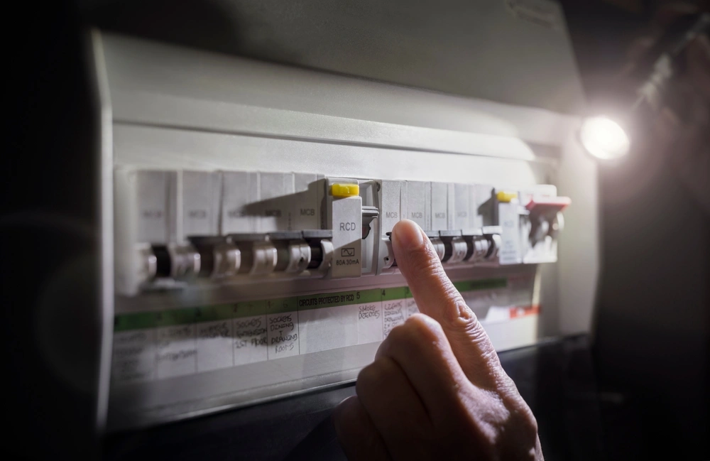 Fuse box with switches