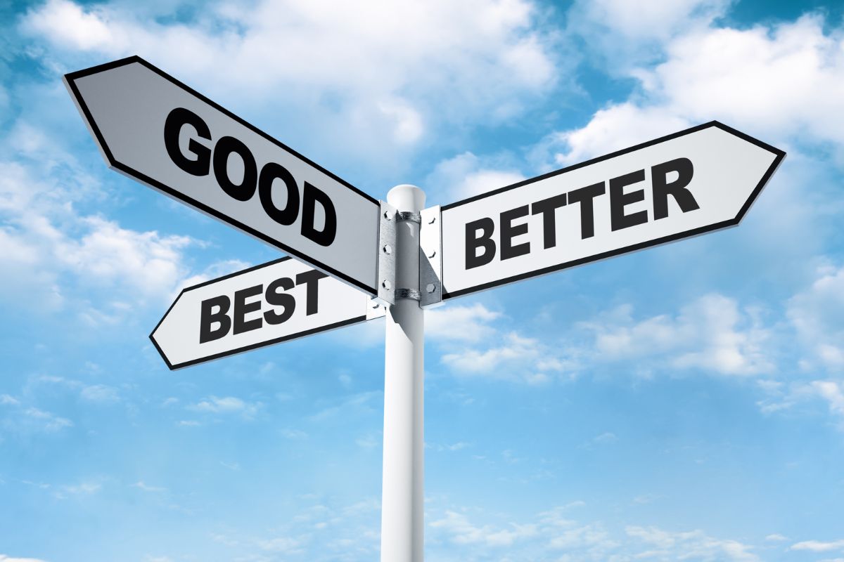 sign pointing to good, better, or best long-term care insurance