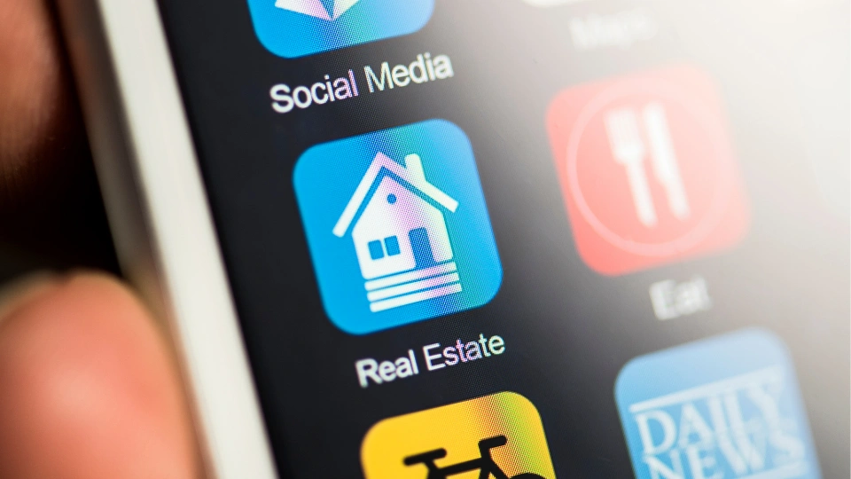real estate app on smartphone