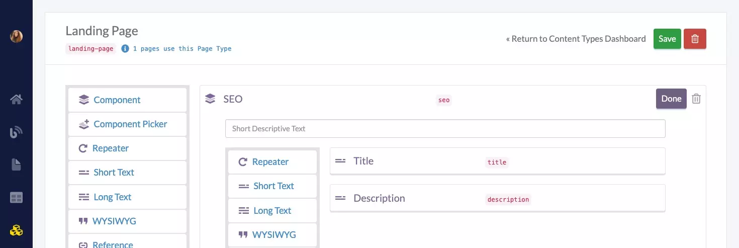 Landing Page SEO meta data schema 