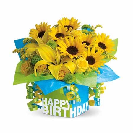 Birthday flowers for wife yellow daisy yellow sunflower bouquet