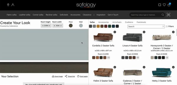 Room Creator on Sofology's website