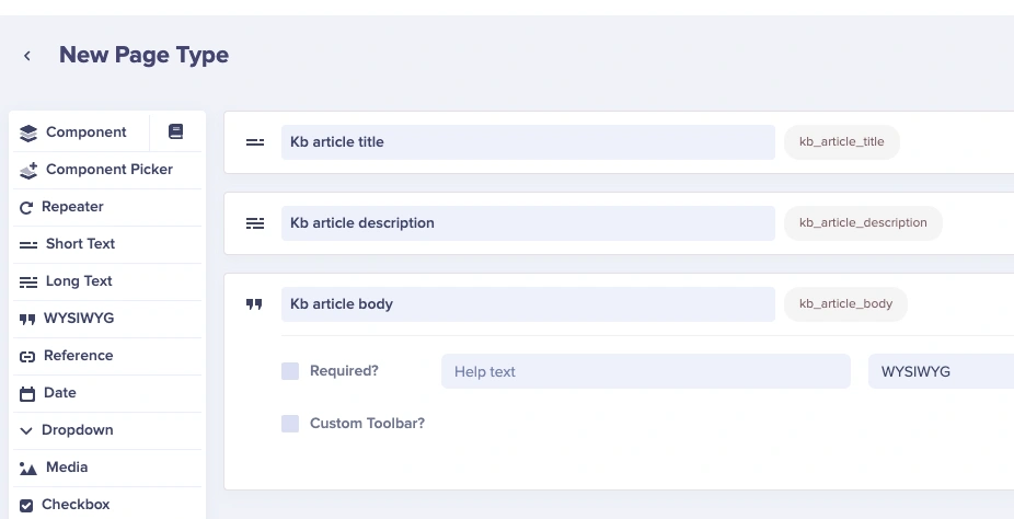 Hugo Knowledge Base Article page schema