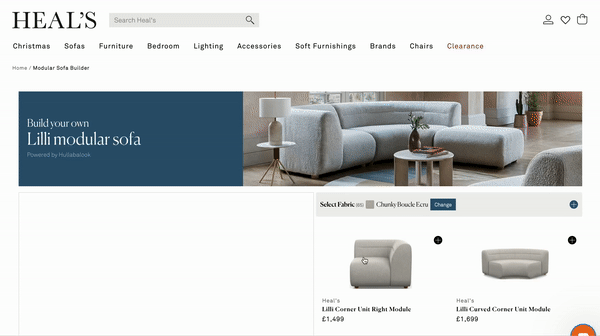 Heals' Modular Furniture Configurator