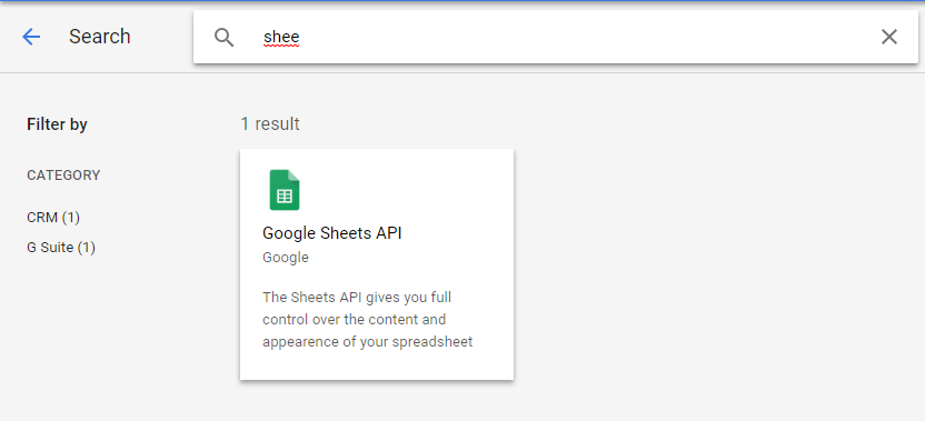 Sheets API