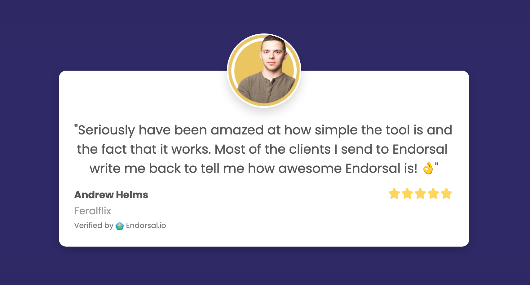 Endorsal testimonial