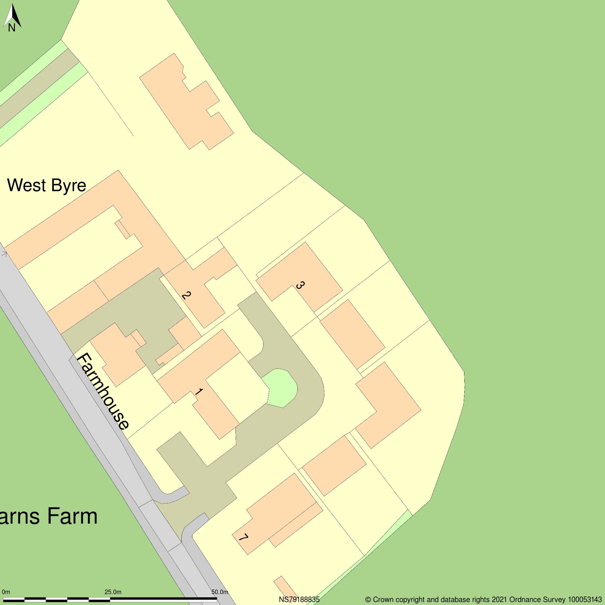 1:1250 scale OS MasterMap®, 2 hectares