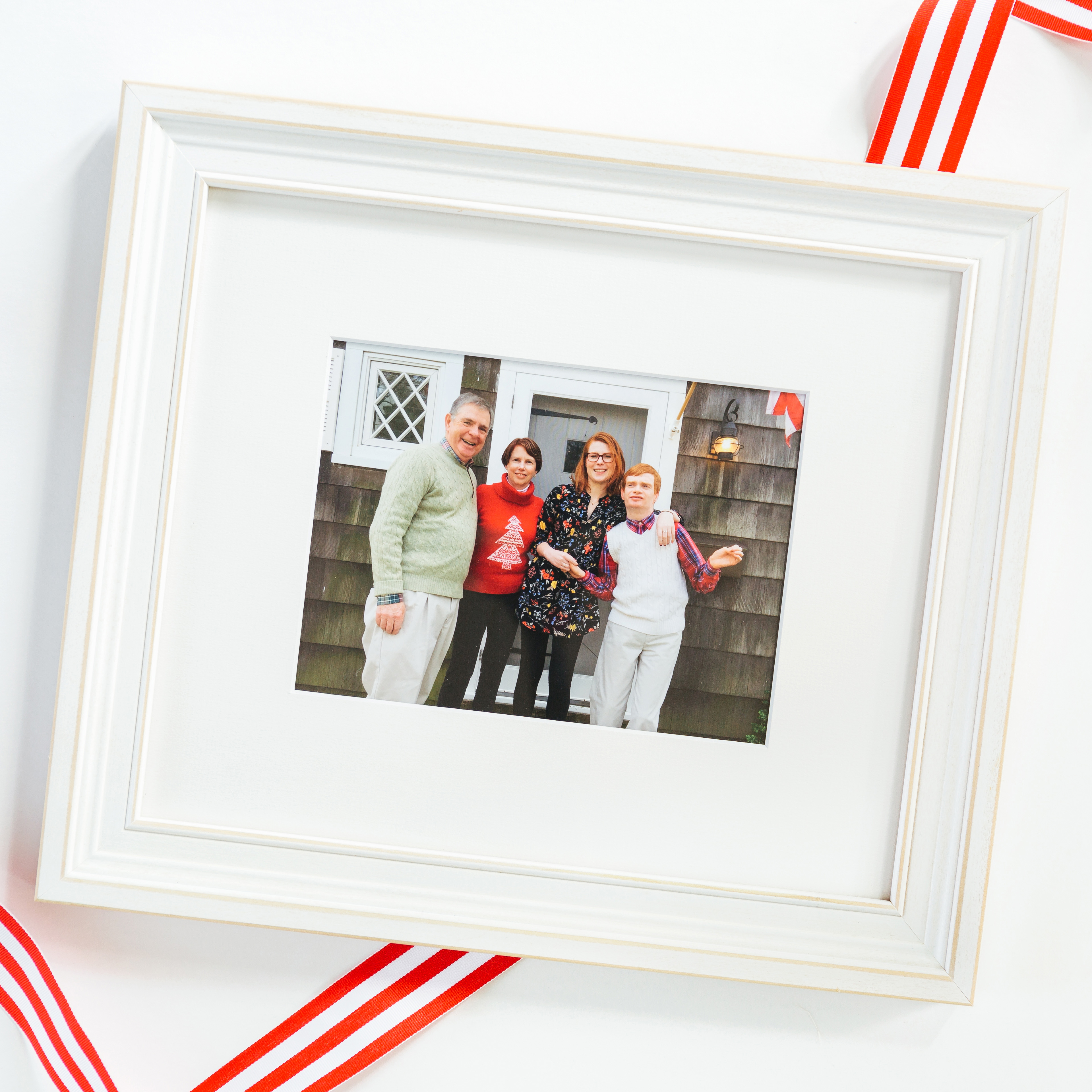 Family Photo in White Montauk Frame