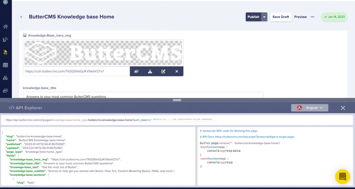 API explorer data