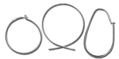 Jewelry findings earring hoops