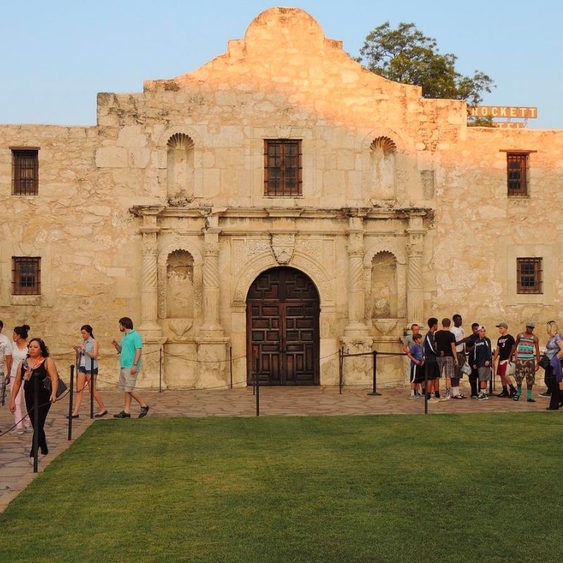 Front face of the Alamo in Texas