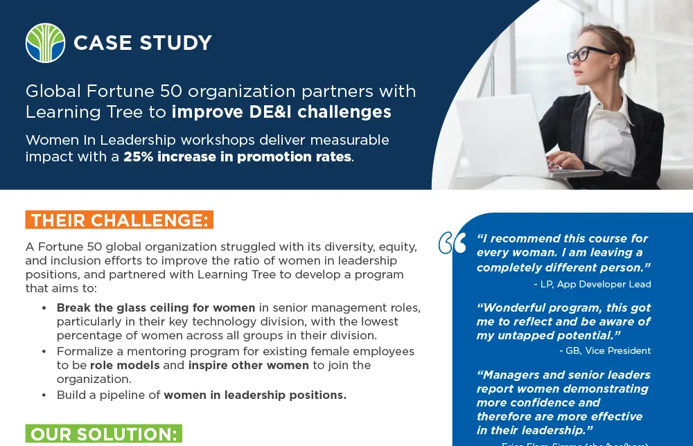 Case Study - Investing in Developing Women Leaders