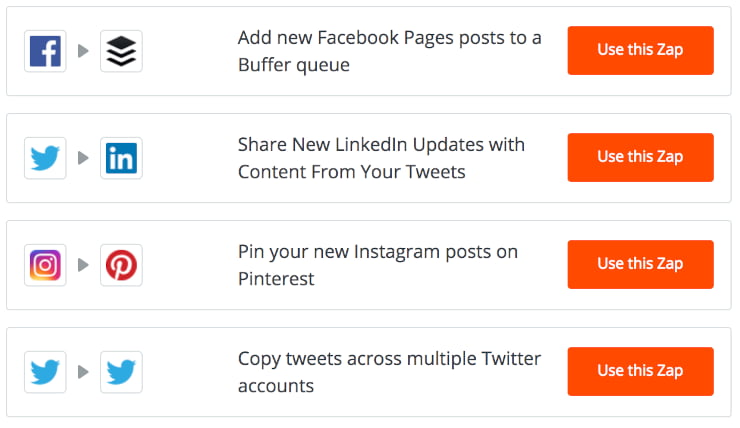 Zapier cross posting social media automation