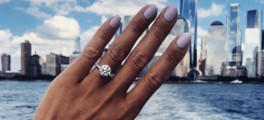 3 carat diamond ring on size 3 finger