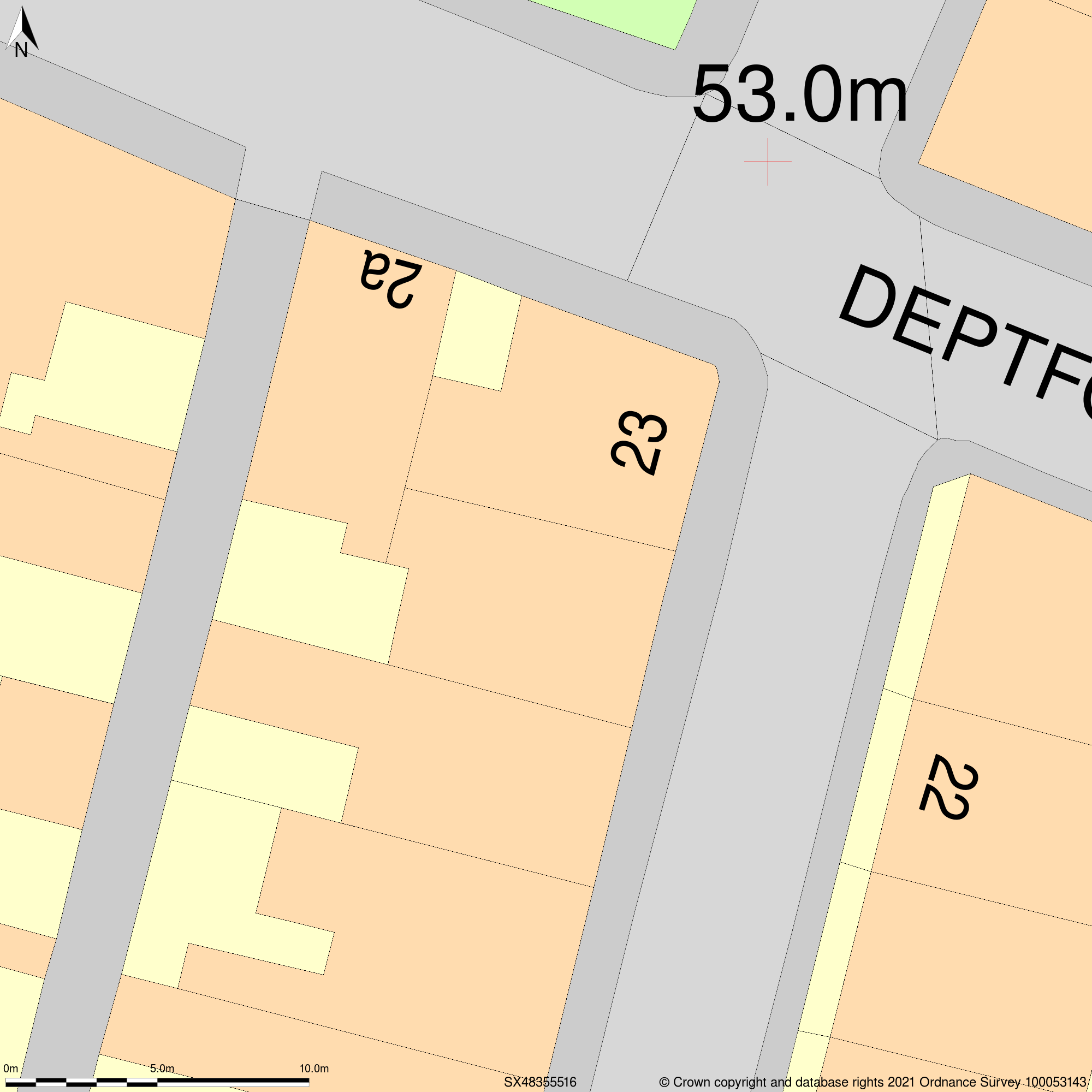 Sample of a plot plan, 1:200 scale