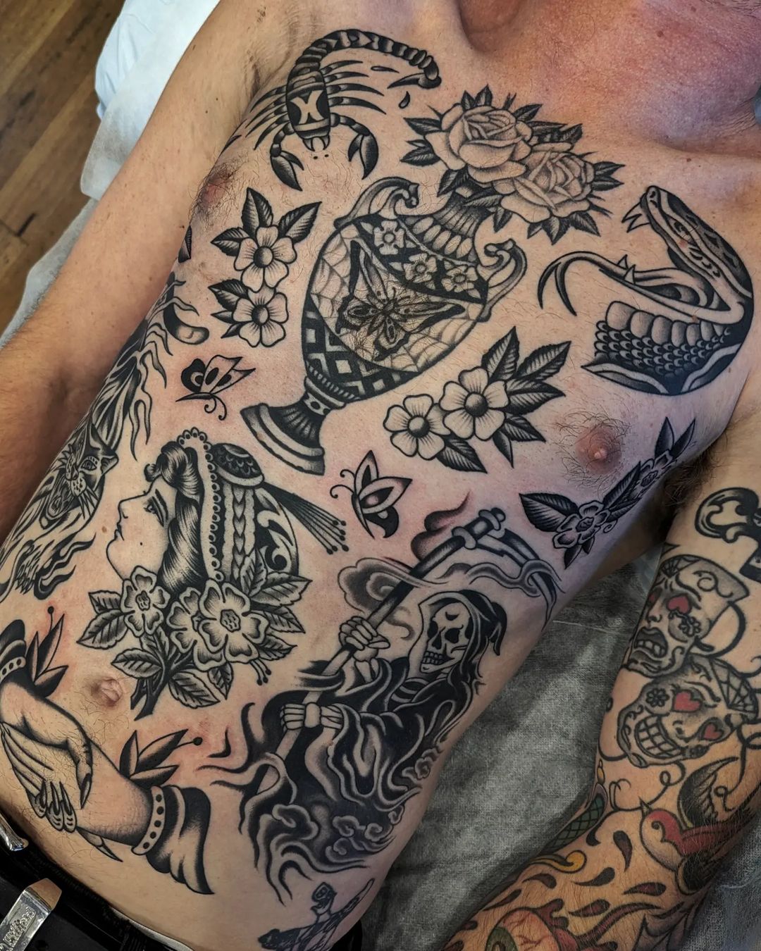 traditional tattoo by jacob morris