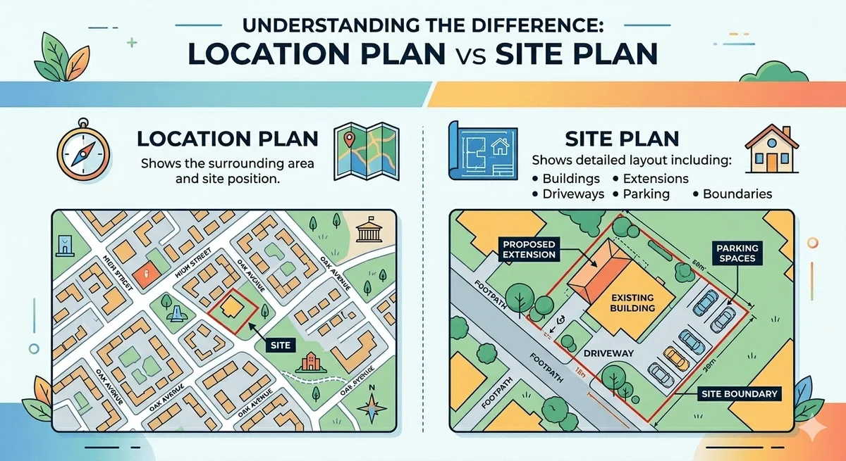 site vs location plan