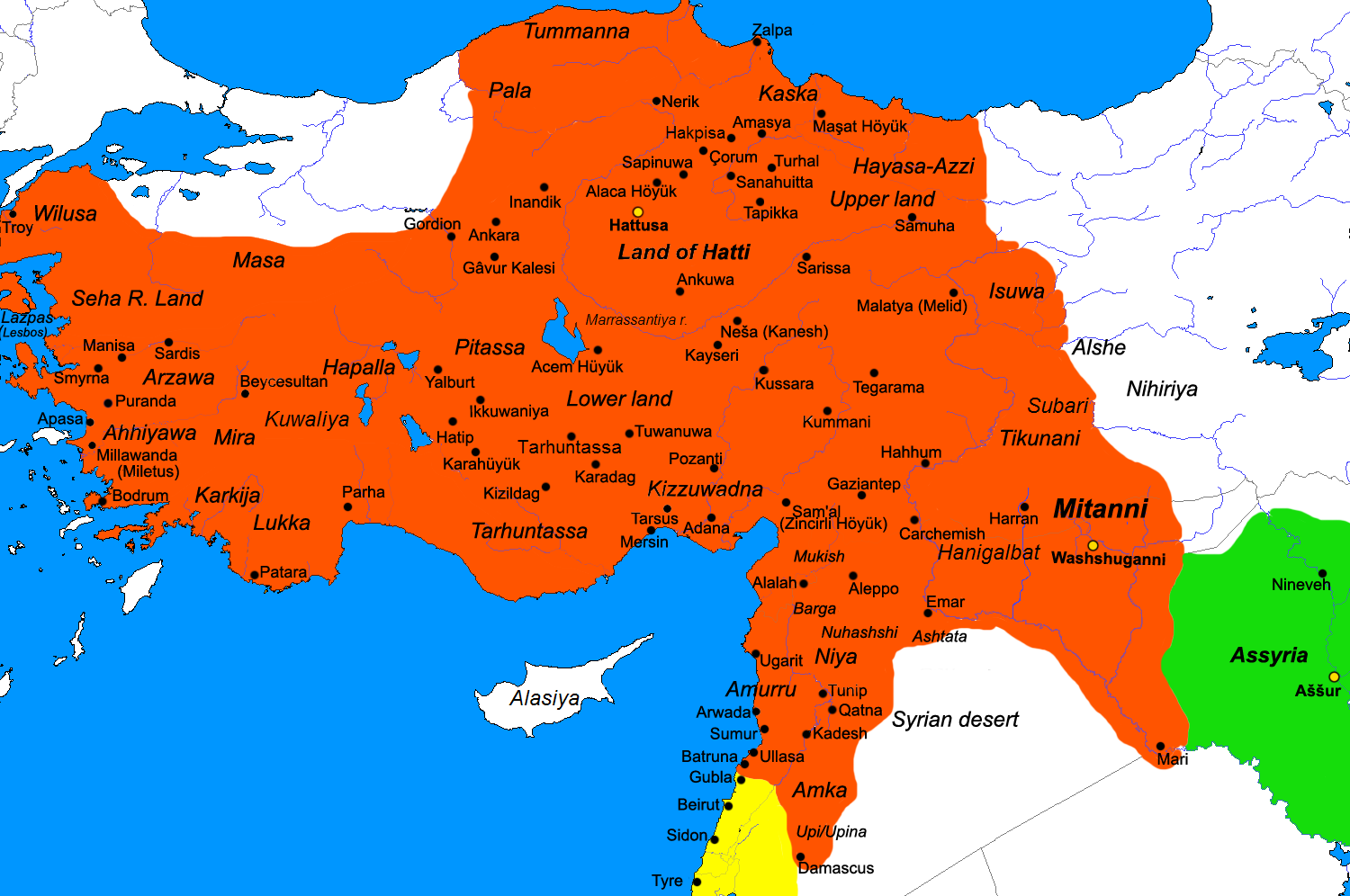 Hittite Empire Map