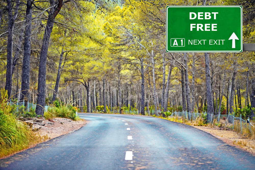 freedom from debt sign
