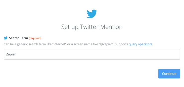 Zapier allow access to Twitter