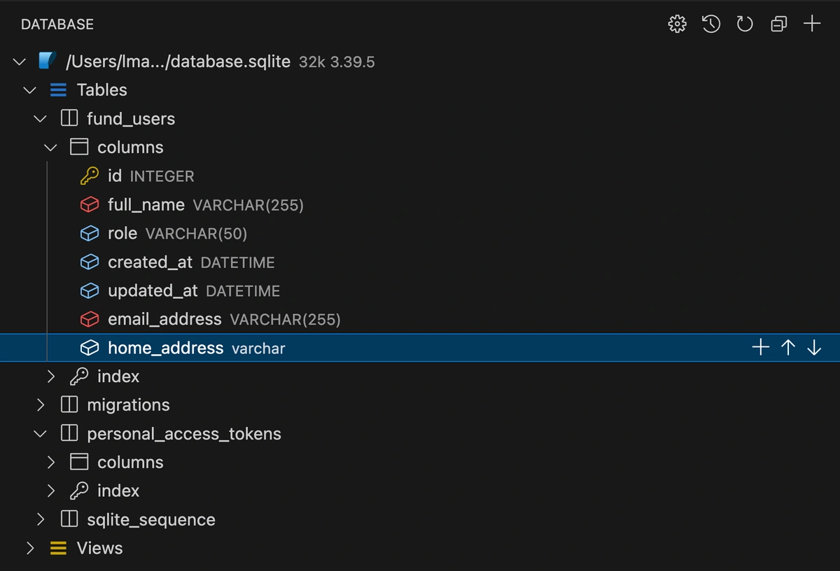 Verify home address column