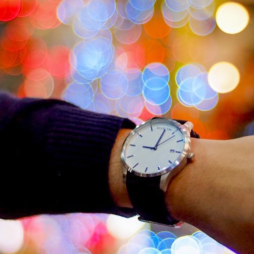 AJ's watch with bokeh background