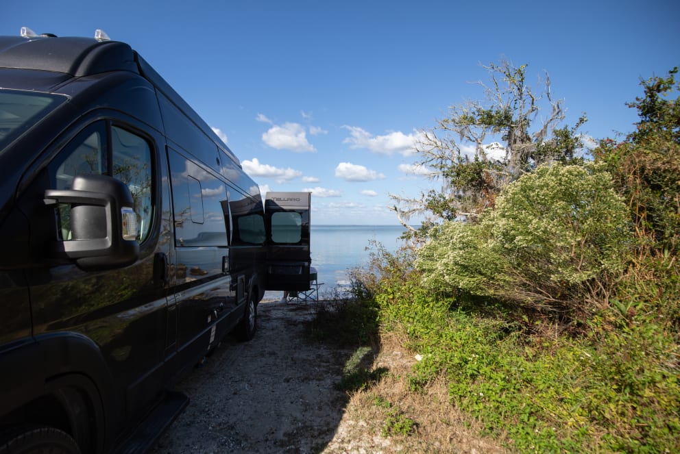 thor tellaro parked near the water in florida