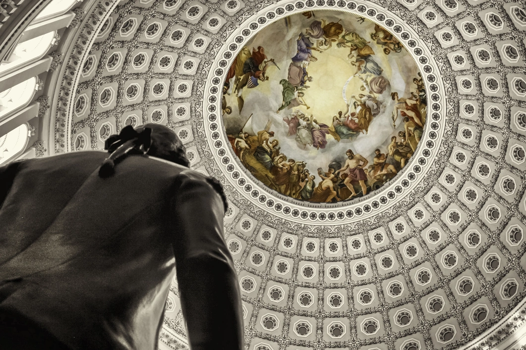 United States Capitol Rotunda George Washington statue