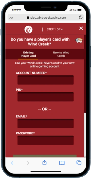 Wind Creek Casino Register