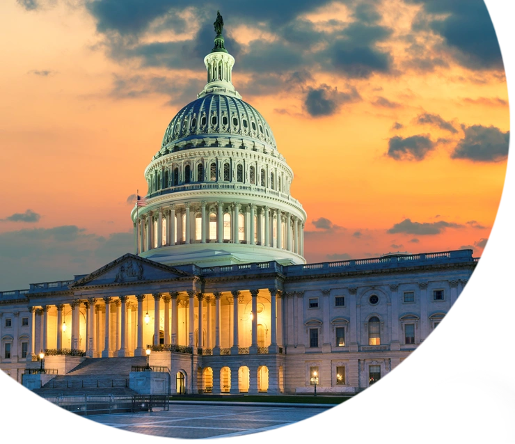 Night image of the U.S. Capitol Building