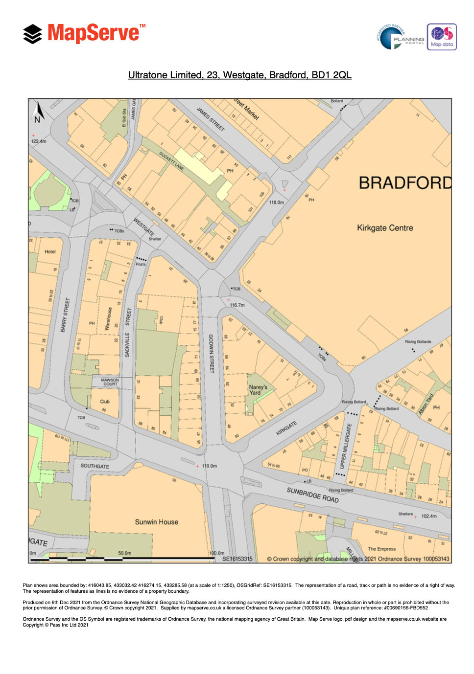 Sample of a site plan by MapServe