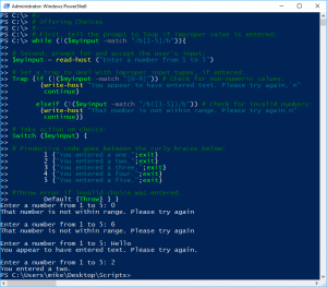 One-Touch Menus in PowerShell Console | Learning Tree