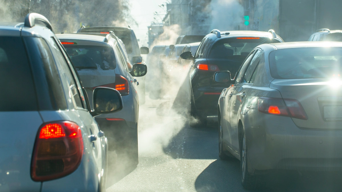 Cars producing harmful pollutants