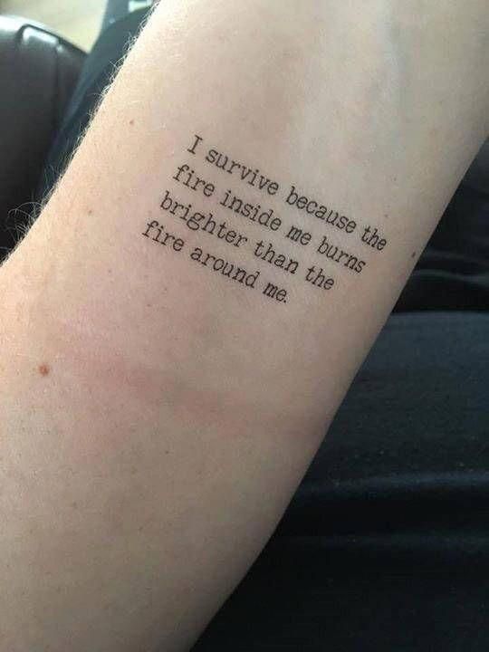 quote tattoo on arm