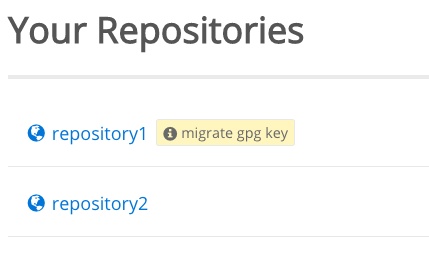 Screenshot of GPG migrate badge