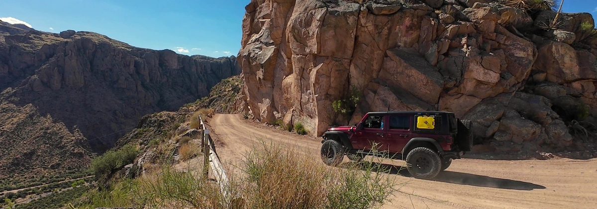 Jeep Wrangler on the Apache Trail in Apache Junction