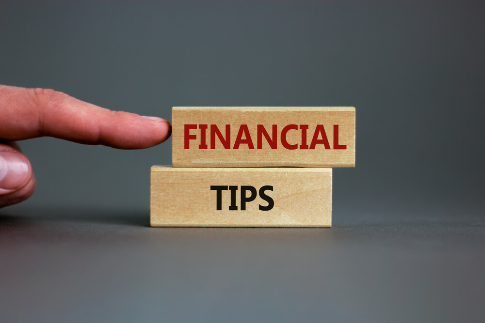personal finance tips written on blocks